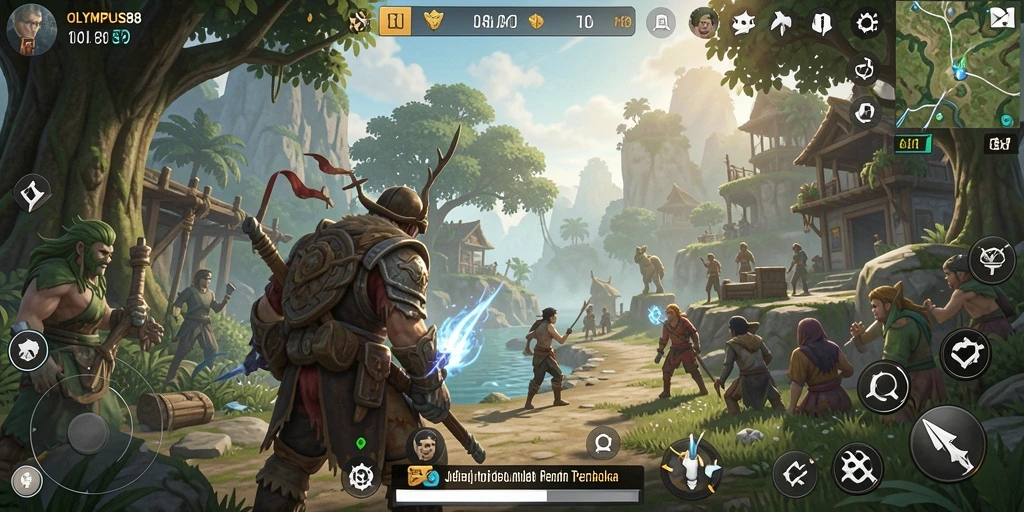 Tampilan gameplay OLYMPUS88 di dunia terbuka yang memukau.