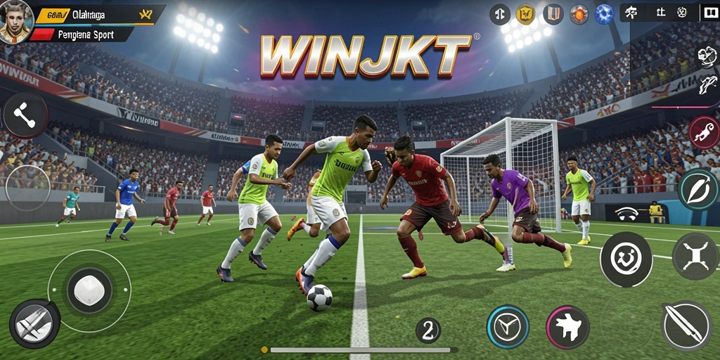Tampilan gameplay seru dari WINJKT dalam pertandingan olahraga.