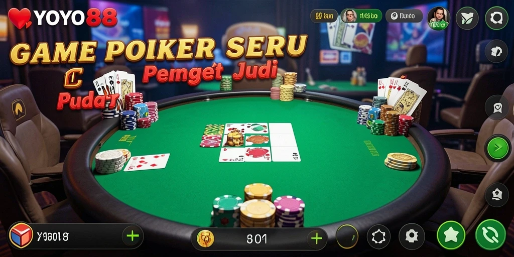 Tampilan menarik dari gameplay Poker di YOYO88.